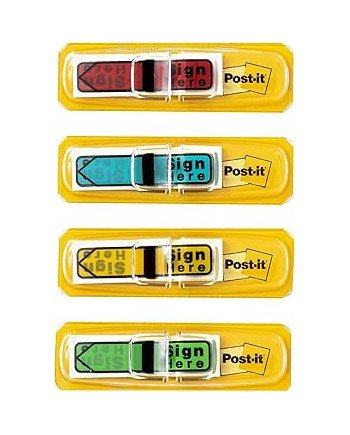 Post It Flags Sign Here