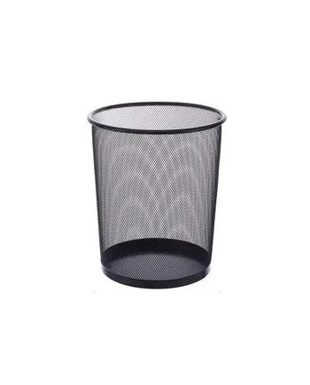 Waste Basket Dust Bin Metal Black