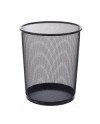 Waste Basket Dust Bin Metal Black
