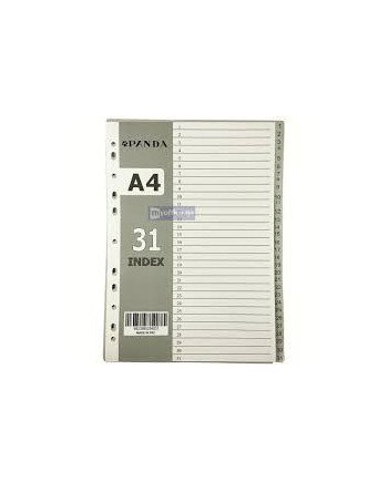 Divider 1-31 Pvc Grey