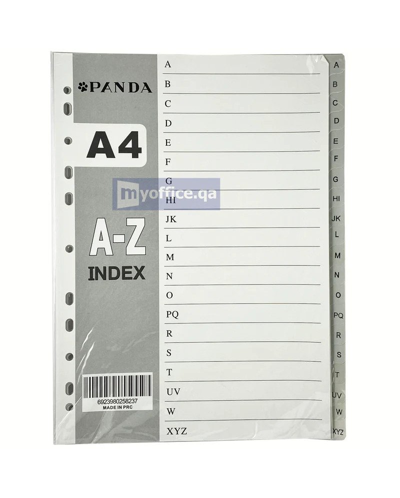 Divider A-Z Pvc Grey A4